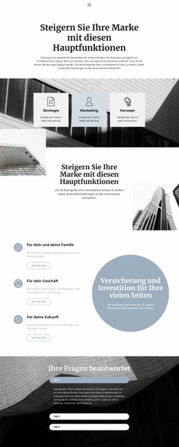 Organisation Von Großunternehmen - Website-Prototyp