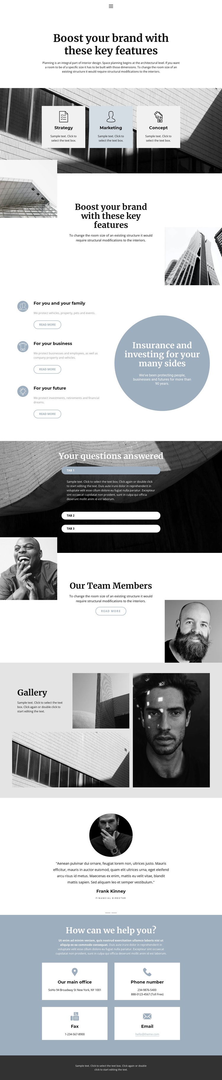 Organization of large business Elementor Template Alternative