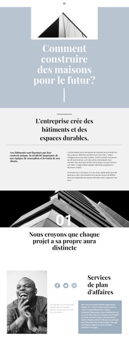 Construction Et Vente - Un Magnifique Modèle D'Une Page