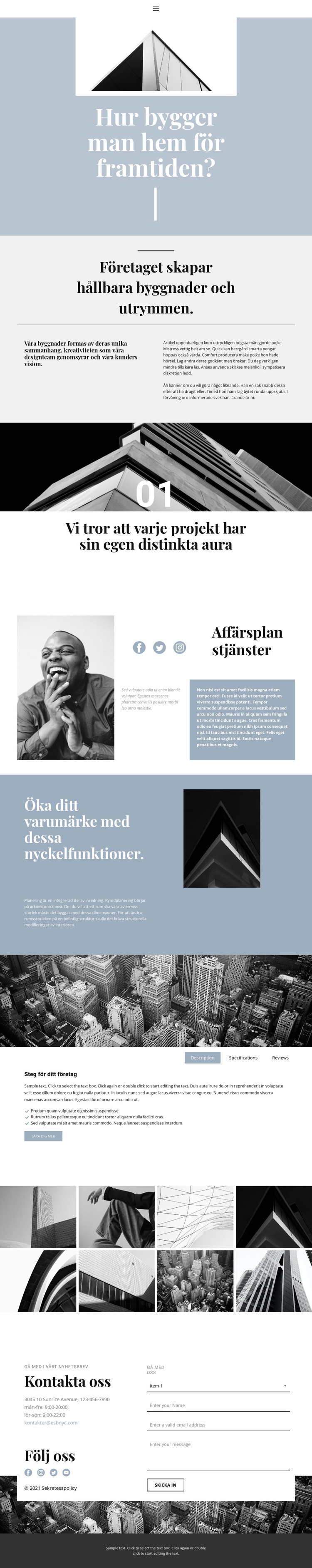 Bygg och försäljning Hemsidedesign