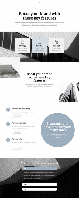 Organization Of Large Business Responsive Layout