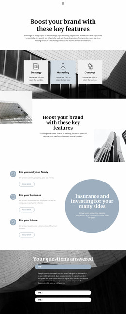 Organization Of Large Business - Website Prototype