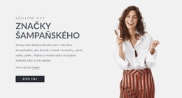 Značky Šampaňského - Krásná Šablona Kolekce Barev
