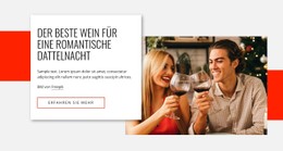 CSS-Layout Für Weine Für Eine Romantische Verabredungsnacht