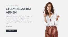 Responsive Webvorlage Für Champagner-Marken