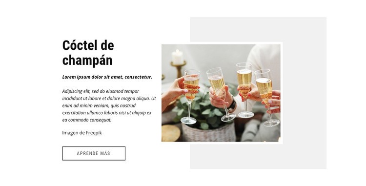 Fiesta de cóctel Maqueta de sitio web
