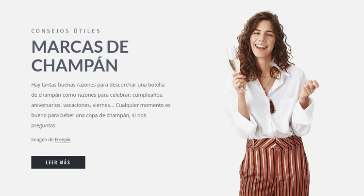 Marcas de champán Plantilla CSS