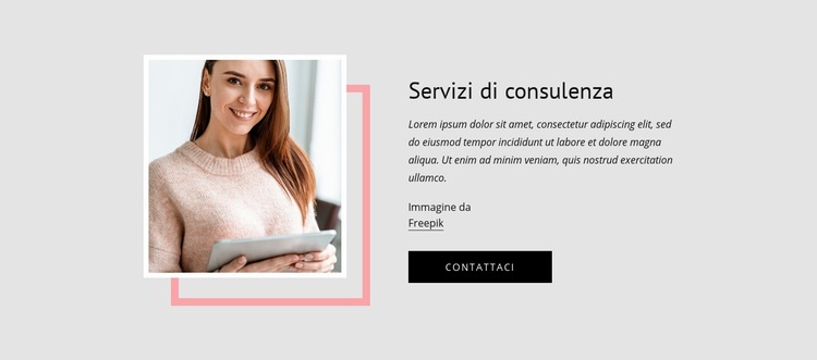 Immagine con bordo e testo Progettazione di siti web