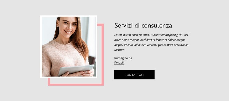 Immagine con bordo e testo Modello CSS