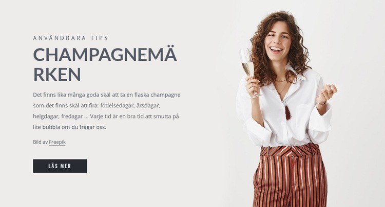 Champagnemärken HTML-mall