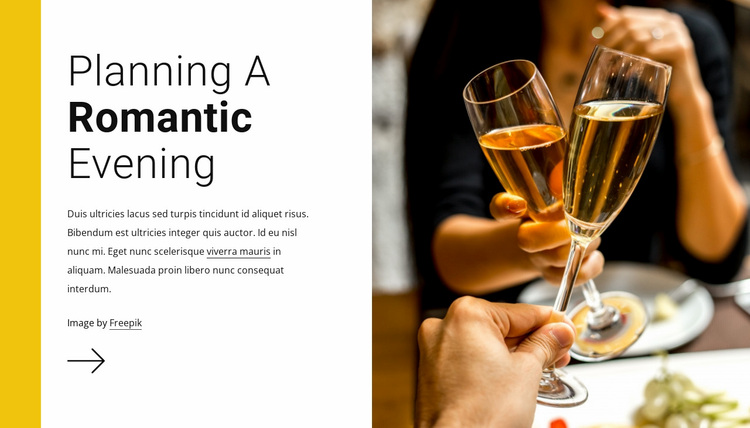 Romantic evening Website Design