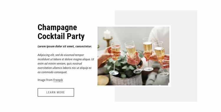 Coctail party WordPress Website Builder