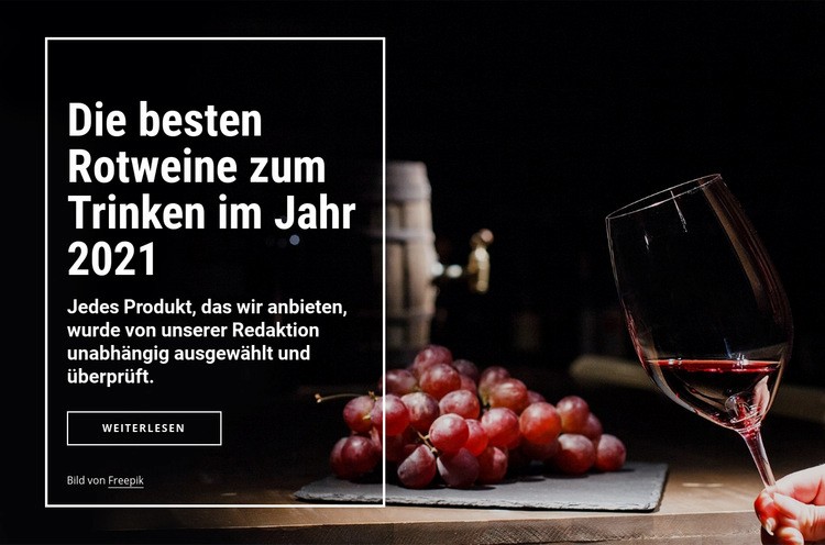 Die besten Weine zum Trinken Vorlage