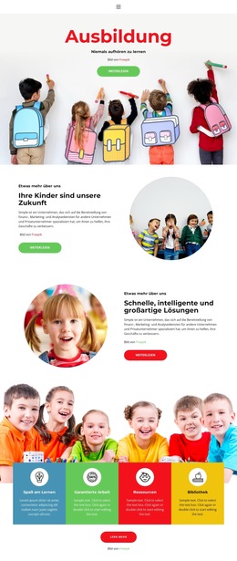 Unser Schulleben – Fertiges Website-Design