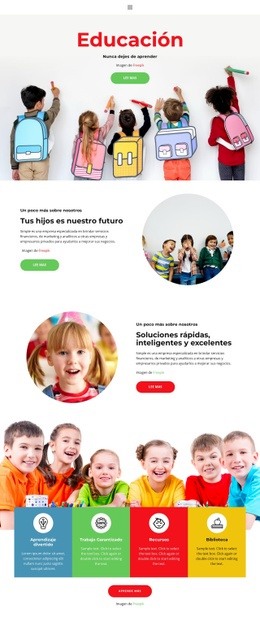 Diseño De Sitio Web Nuestra Vida Escolar Para Cualquier Dispositivo