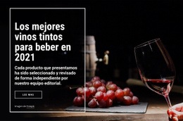 Maqueta De Sitio Web Exclusiva Para Los Mejores Vinos Para Beber