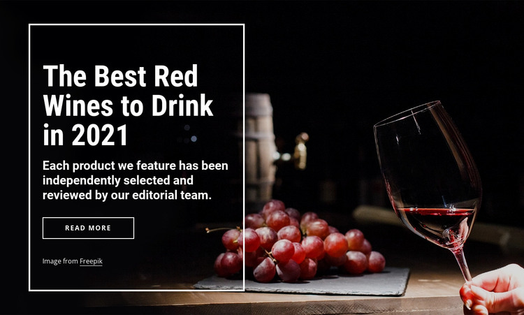 The best wines to drink HTML Template