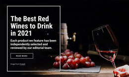 The Best Wines To Drink - Single Page HTML5 Template