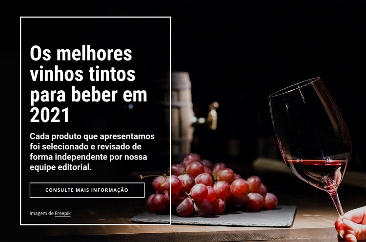 Os melhores vinhos para beber Modelos de construtor de sites