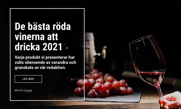 De bästa vinerna att dricka CSS -mall