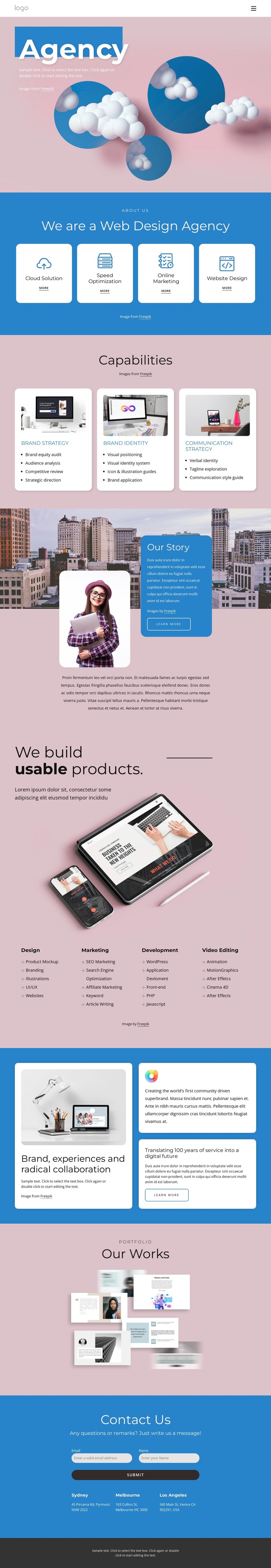 Experts in website design and development CSS Template
