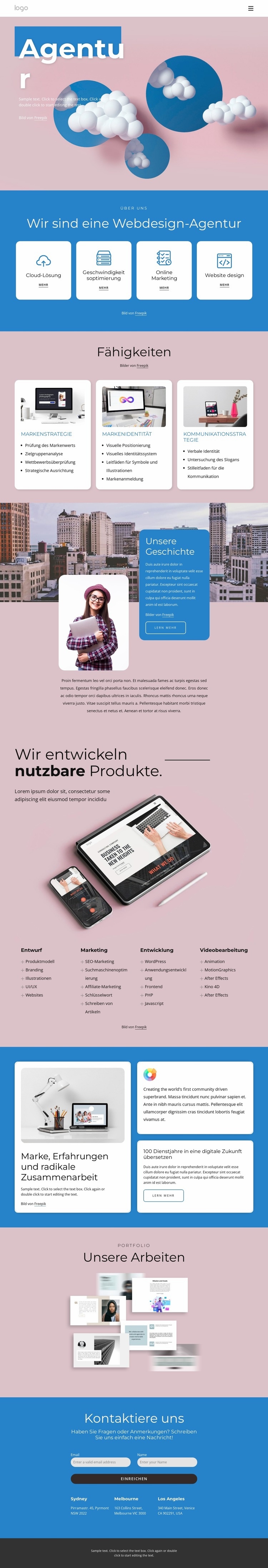 Experten für Website-Design und -Entwicklung HTML Website Builder