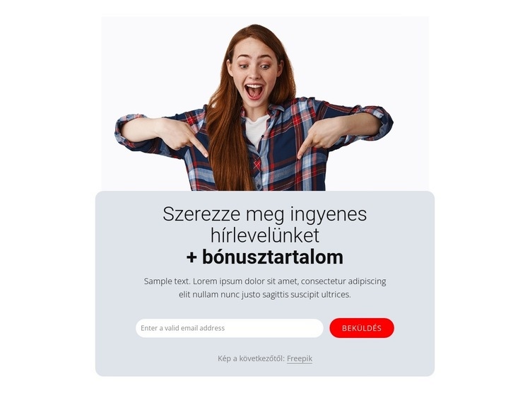 Feliratkozás blokk CSS sablon