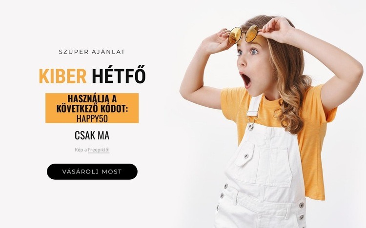 Cyber hétfő blokk CSS sablon