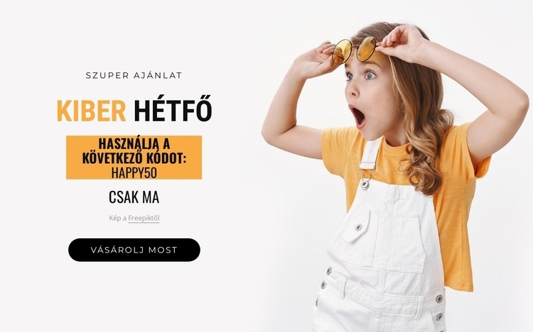 Cyber hétfő blokk HTML Sablon