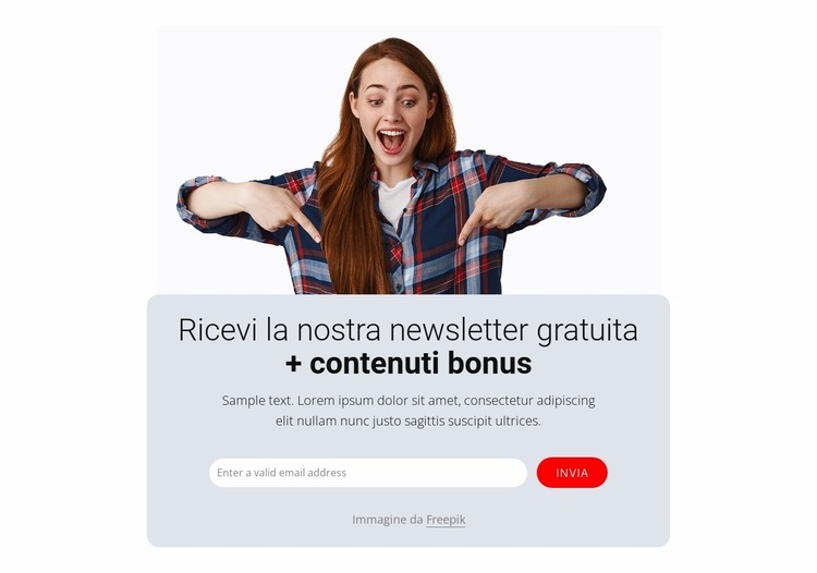 Iscriviti blocco Modelli di Website Builder