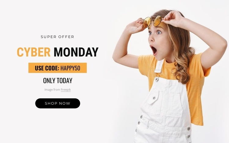 Cyber monday block Wysiwyg Editor Html 