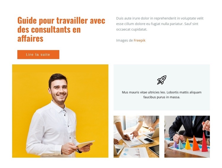 Guide de travail des consultations d'affaires Conception de site Web