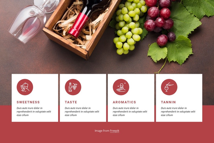 Getting started with wine Homepage Design