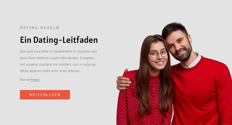 Moderne Dating-Regeln CSS-Vorlage