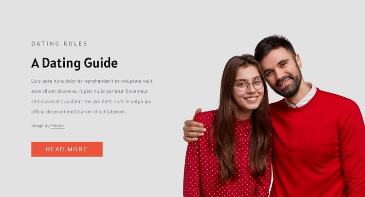 Modern dating rules Homepage Design
