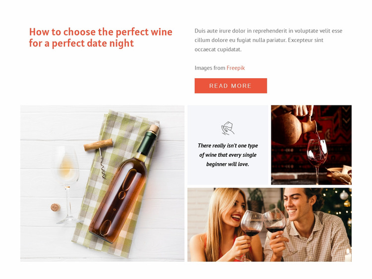 Perfect wine Html Website Builder