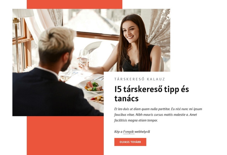 Társkereső tippek és tanácsok CSS sablon