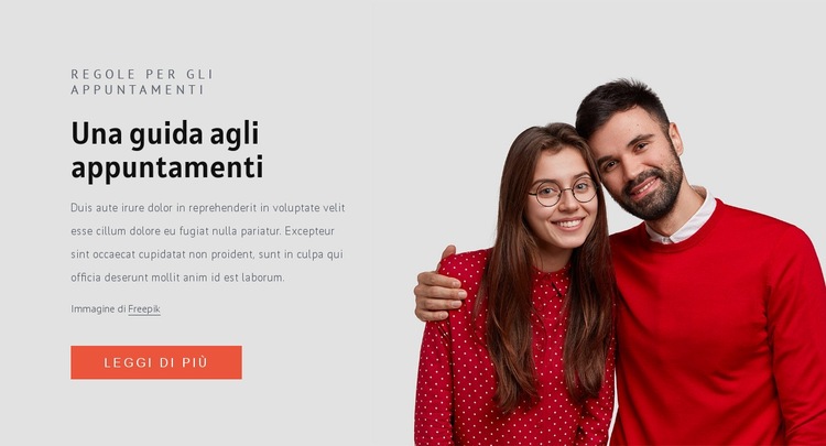 Regole moderne per gli appuntamenti Mockup del sito web