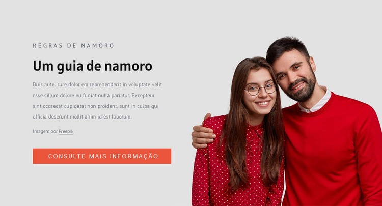 Regras de namoro modernas Landing Page