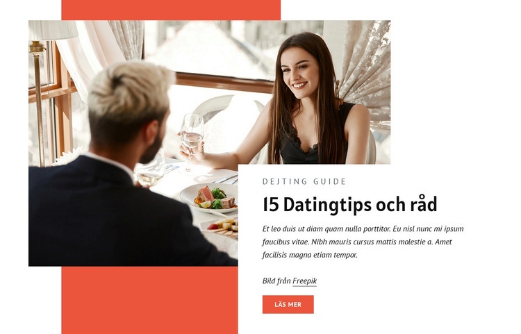Dating tips och råd CSS -mall