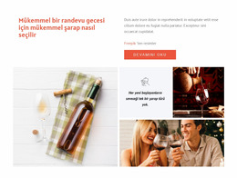 Mükemmel Şarap Html Web Sitesi