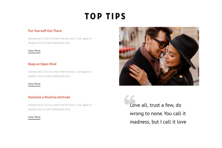 Essential tips for dating One Page Template