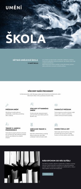 Škola Umělecké Výchovy – Šablona Webové Stránky HTML
