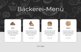Atemberaubende HTML5-Vorlage Für Bäckerei-Menü