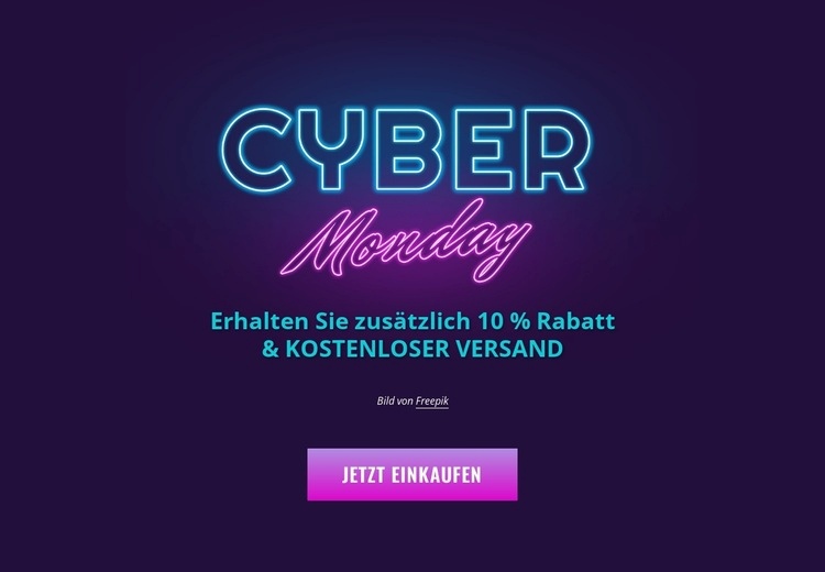 Cyber-Monday-Design Website Builder-Vorlagen