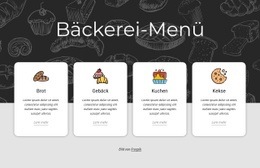 Bäckerei-Menü – Beliebtes Skizzendesign