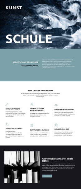 Schule Der Künstlerischen Ausbildung – Fertiges Website-Design