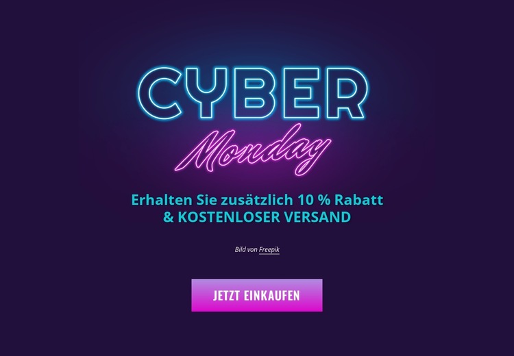 Cyber-Monday-Design Website-Vorlage