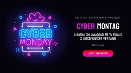 Block Des Cyber-Montags Landing Page