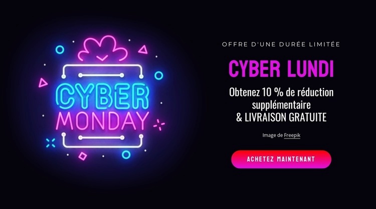 Blocage du cyber lundi Conception de site Web